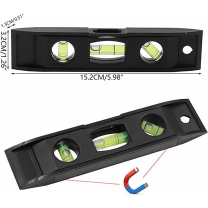 Compact Level, 3 Level Magnetic Level Bubble Measuring Tool Abs And Acrylic Level Measuring Tool - Image 3