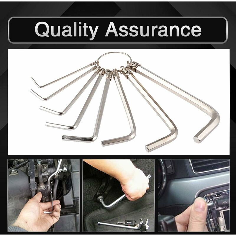 8 pcs Practical Metric Hex Allen Key Wrench Set For Repair 1.5/2/2.5/3/3.5/4/5/6Mm (Silver) - Image 4