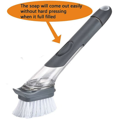 4 Pack Replaceable Brushes Dish Brush Refills, 2 In 1 Sponge And Bristle Brushes For Dish Washing, Easy Cleaning - Image 2