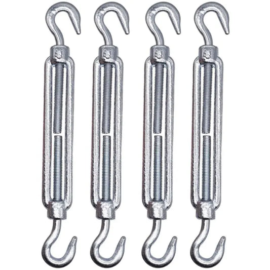 4 pcs M6 Adjustable Cable Turnbuckle With Hook And Loop - Cable Tension (4 pcs, M6)