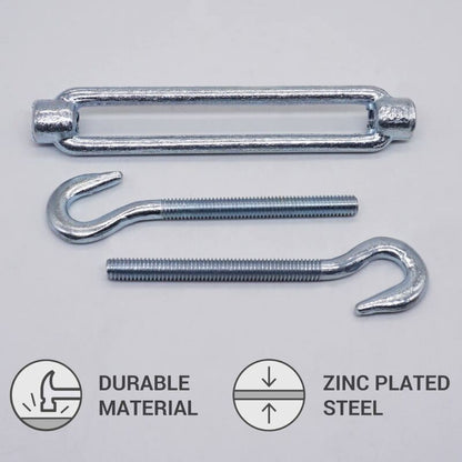 4 pcs M6 Adjustable Cable Turnbuckle With Hook And Loop - Cable Tension (4 pcs, M6) - Image 2