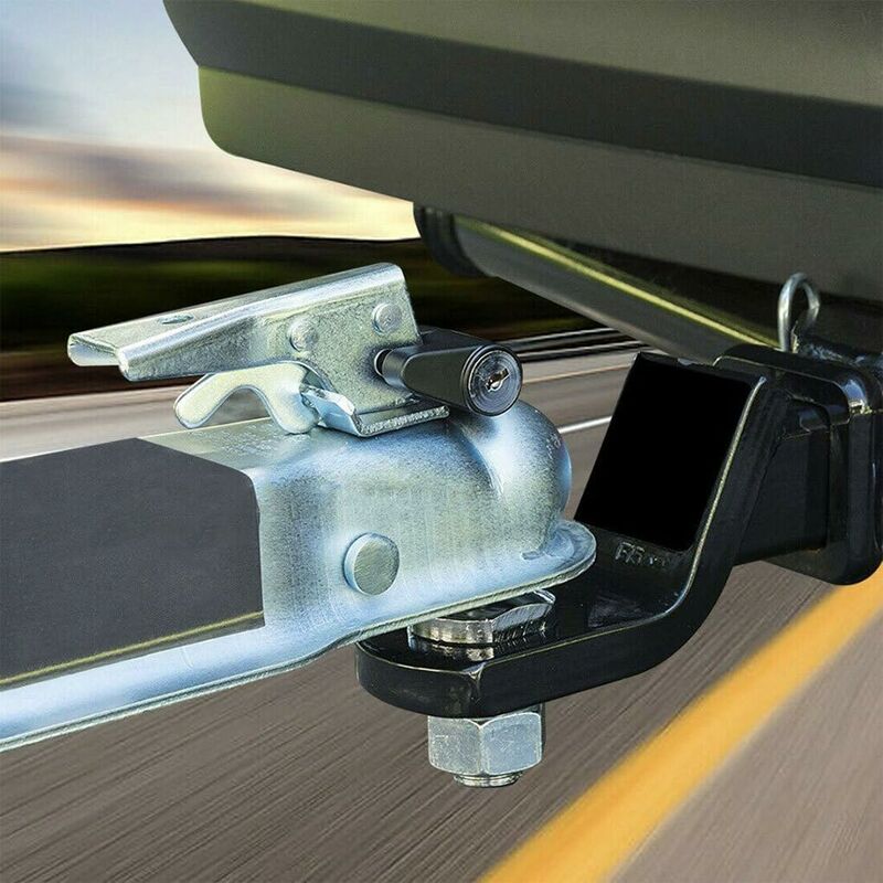 Caravan Security Locks For Safe And Durable Theft Protection, Unisex Metal Locksmith Tools, Trailer Lock, Black - Image 3