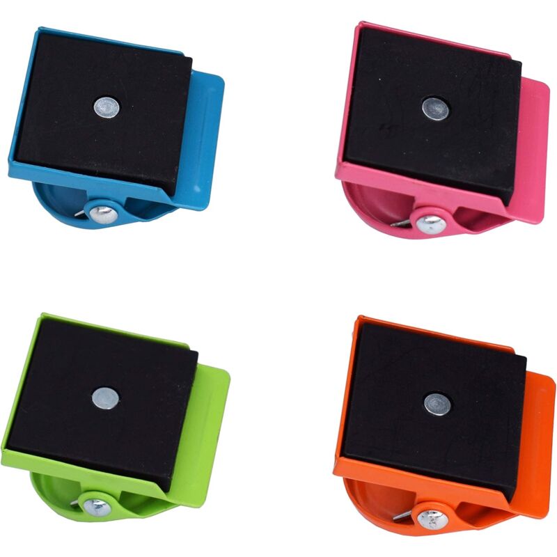 16 pcs Multi Color Metal Magnetic Clips, Fridge Whiteboard Wall Memo Note Magnetic Clip - Image 2