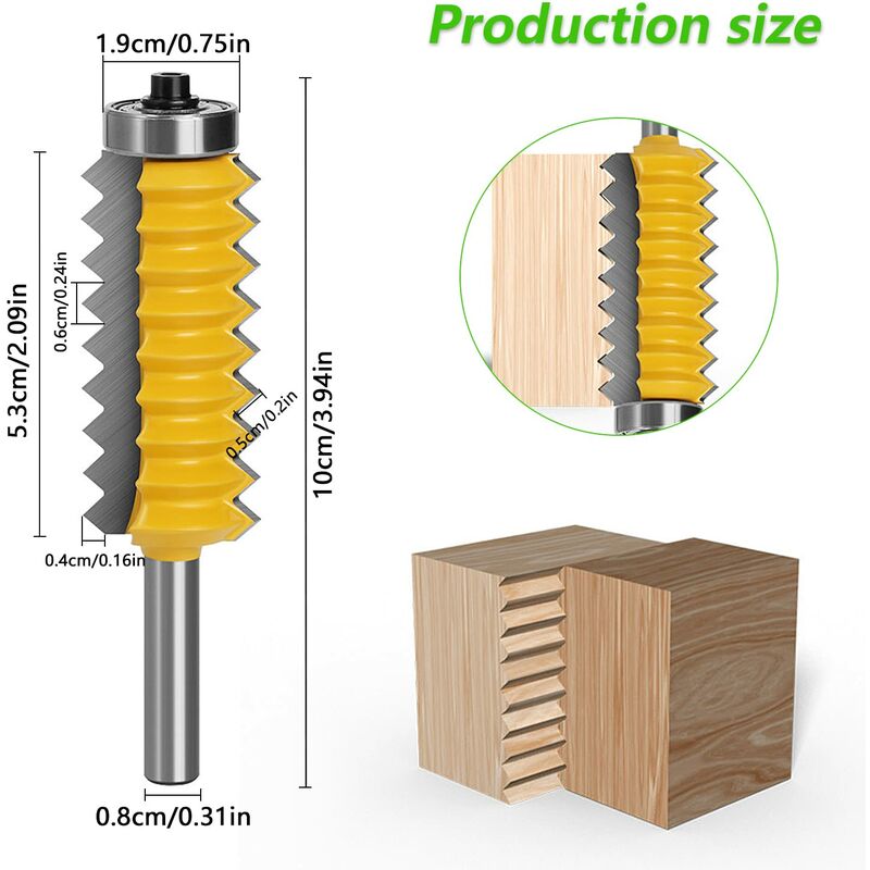 Multi-Tooth Woodworking Tool, 8Mm Carbide Wood ROuter Bit, Multi-Tooth ROuter Cutter, Woodworking Tools - Image 2