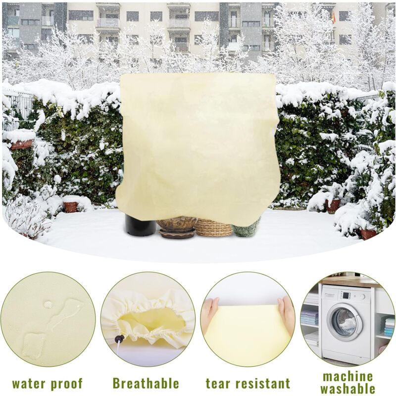 Plant Winter Cover, Plant Winter Cover With Drawstring And Zipper, 120 X 180 Cm Plant Protection Cover Winter Cover - Image 3