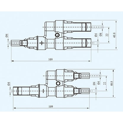 Solar Panel Mc4 Branch Connectors T/Y Cable Splitter Fitting - Image 3