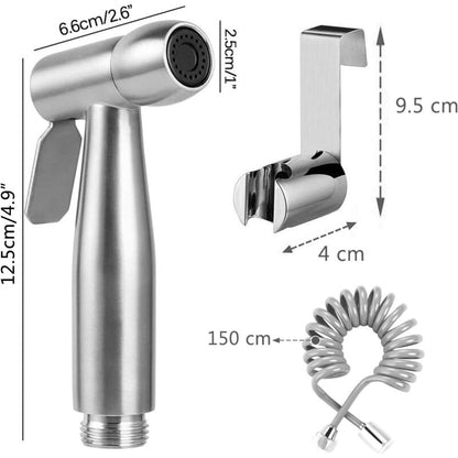 High Quality Toilet Bidet Kit With Water Tank Hook And 59" Abs Telescopic Flexible Shower Hose For DAily Personal - Image 2