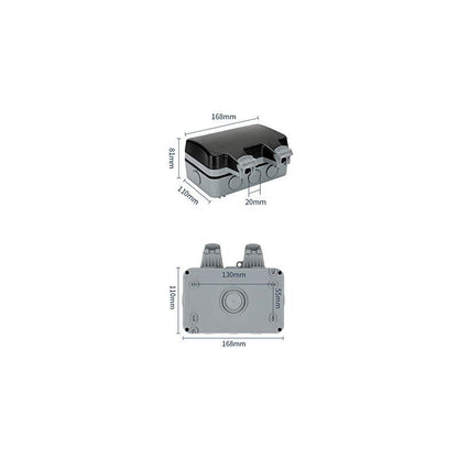 Outdoor Double Wall Socket With Usb Waterproof Heavy Duty Electrical Outlet With Wall Box (Double) - Image 2