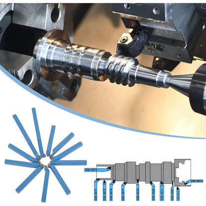 Universal Lathe Tools Milling Cutting Turning Tool Set, 11 pcs Carbide Tipped Cutting Tool Set, High Versatility Lathe - Image 4