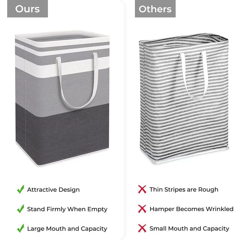 2 Pack Large Foldable Laundry Basket With Easy Carry Handles, Waterproof And Extended Handles For Storing And Carrying - Image 4