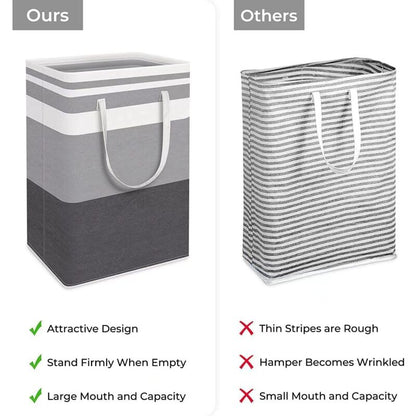 2 Pack Large Foldable Laundry Basket With Easy Carry Handles, Waterproof And Extended Handles For Storing And Carrying - Image 4