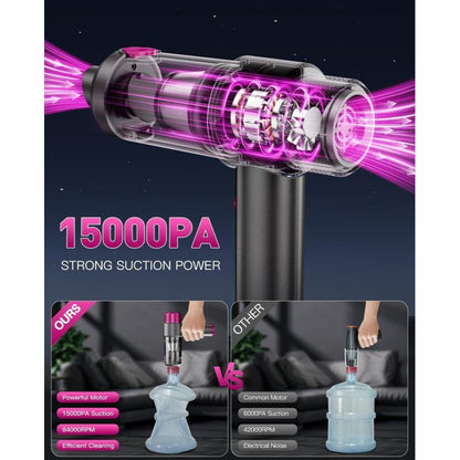 4-In-1 Powerful Cordless Car Vacuum Cleaner, 15Kpa Mini Cordless Handheld Vacuum Cleaner, Dual Filtration System, LED - Image 2