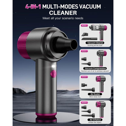 4-In-1 Powerful Cordless Car Vacuum Cleaner, 15Kpa Mini Cordless Handheld Vacuum Cleaner, Dual Filtration System, LED - Image 3