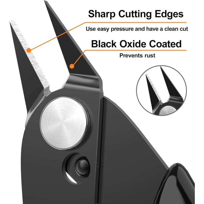 2 pcs Side Cutters Pliers For Cable Jewelry Crafts - Image 2