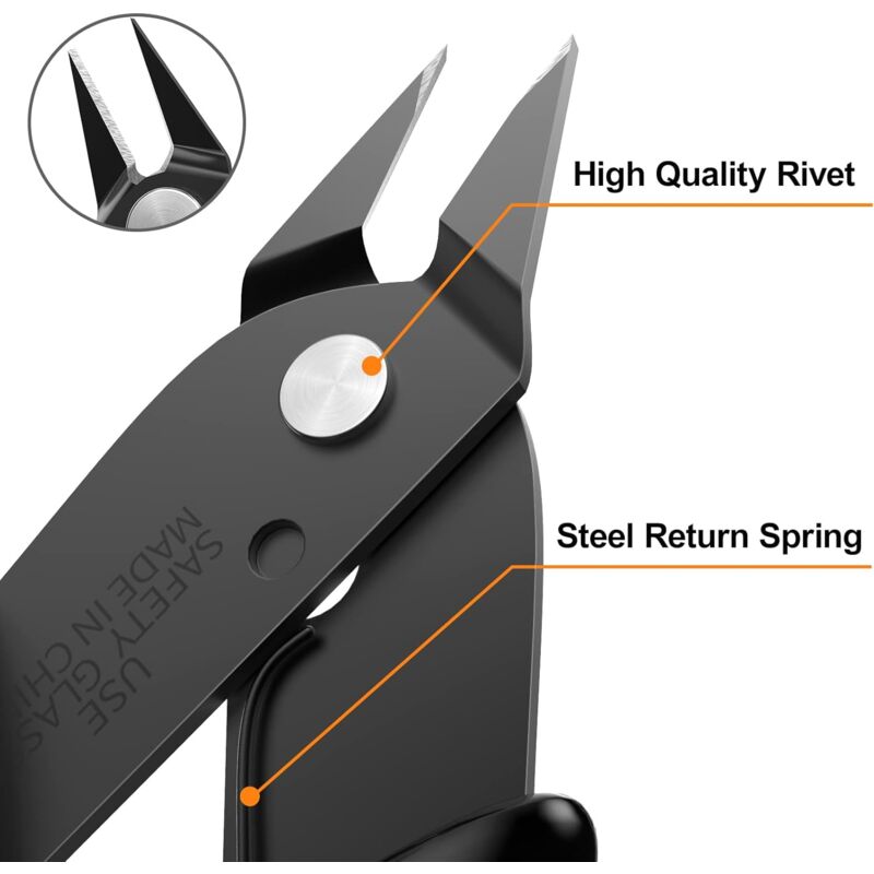 2 pcs Side Cutters Pliers For Cable Jewelry Crafts - Image 3