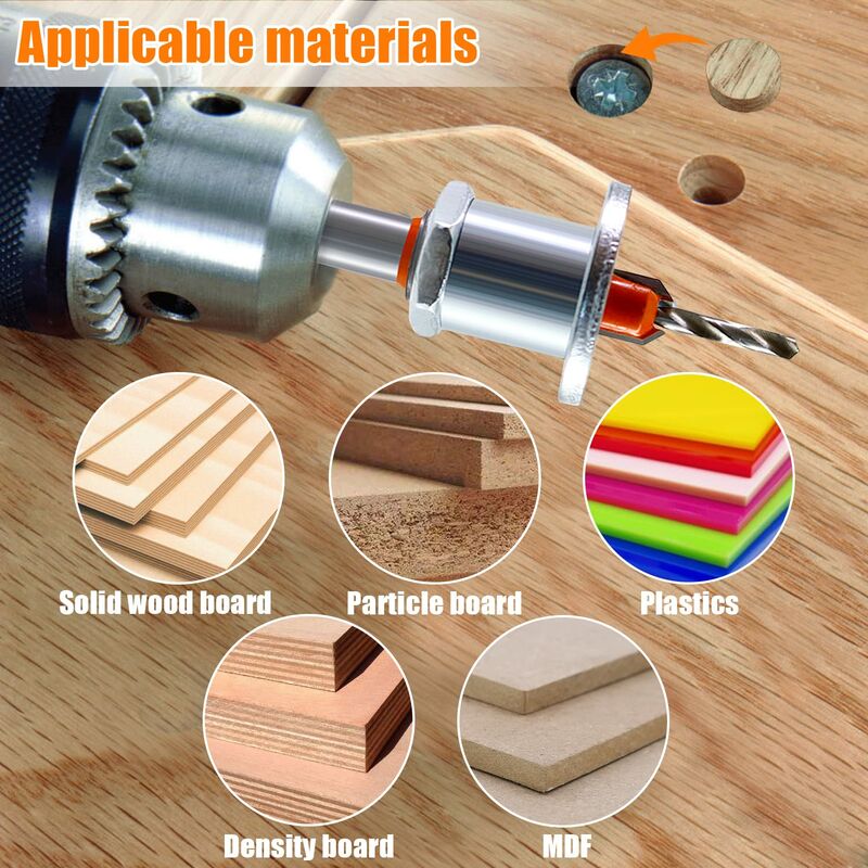 2 pcs Wood Drill Bits, Hss Drill Bit Set, 8Mm Steel Countersink Drill Bits, Countersink Drill Bit Set For Woodworking, - Image 4