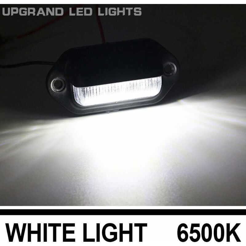 2 pcs LED License Plate Light Universal 6 Smd2835 Convenience Courtesy Door Step Lamp Light For Trailers Rv Trucks - Image 3