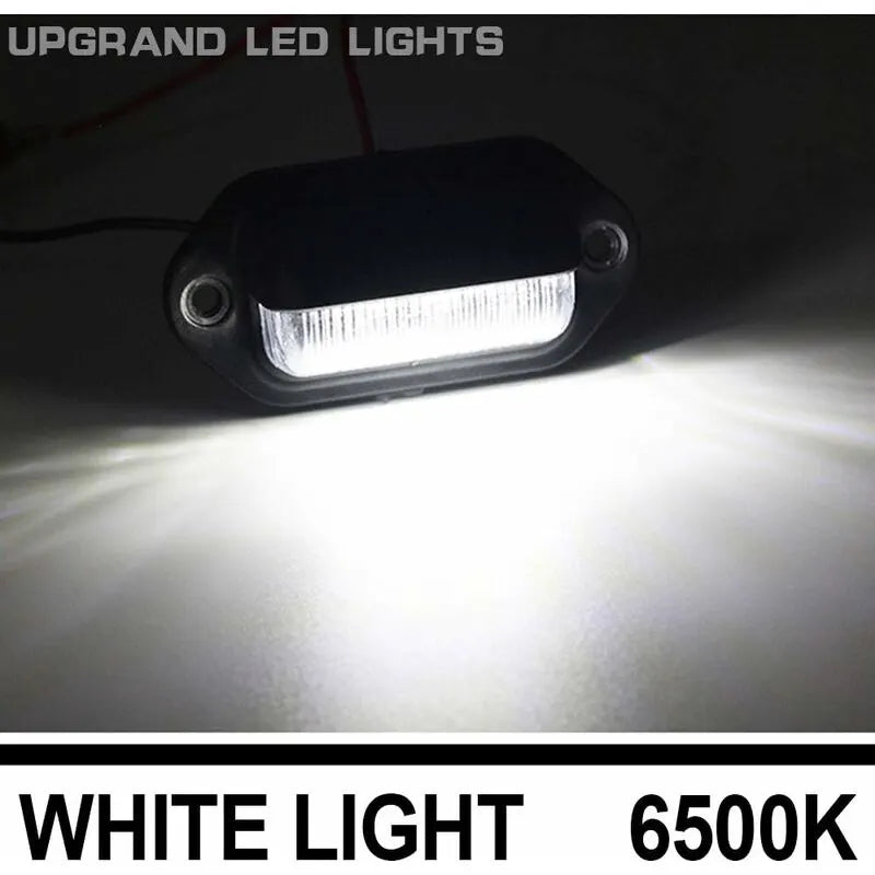 2 pcs LED License Plate Light Universal 6 Smd2835 Convenience Courtesy Door Step Lamp Light For Trailers Rv Trucks - Image 3