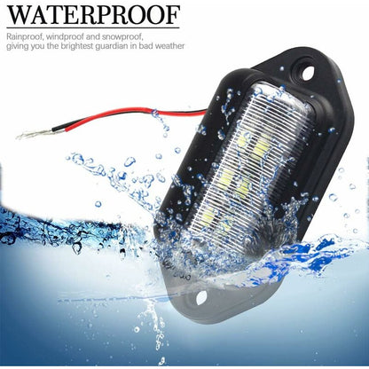 2 pcs LED License Plate Light Universal 6 Smd2835 Convenience Courtesy Door Step Lamp Light For Trailers Rv Trucks - Image 4