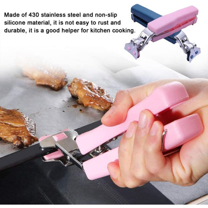 3 pcs Non-Slip Kitchen Bowl Clip Anti-Hot Tongs Stainless Steel Bowl Clip Silicone Anti-Hot Tongs Hot Dishes Lifting - Image 4