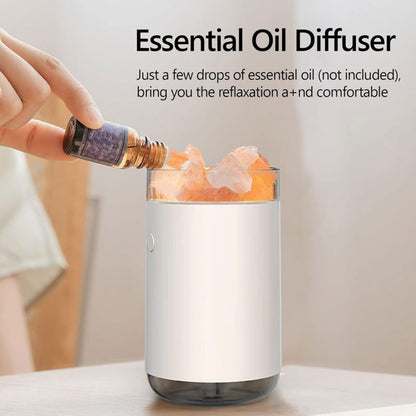 Crystal Salt Stone Humidifier Colorful Light 260Ml Portable Mist Humidifier Quiet Usb Essential Oil Diffuser Cool Mist - Image 3