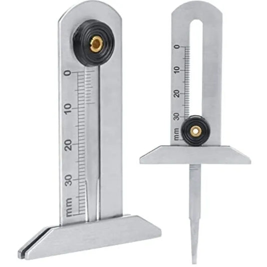 Tire Tread Depth Gauge, Stainless Steel Tire Tread Depth Gauge Safety Tire Ruler Tire Meter 0-30Mm For Car Motorcycle - Image 3