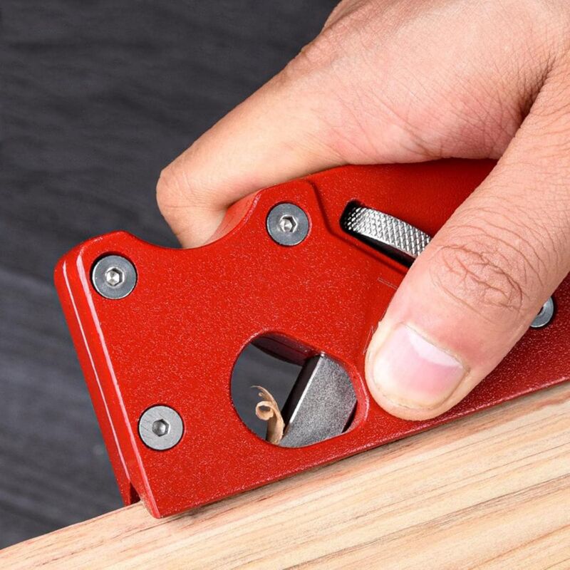 Lightweight Wood Hand Planer Manual Adjustable Wood Chamfer Planer For Smoothing Contours - Red - Image 2