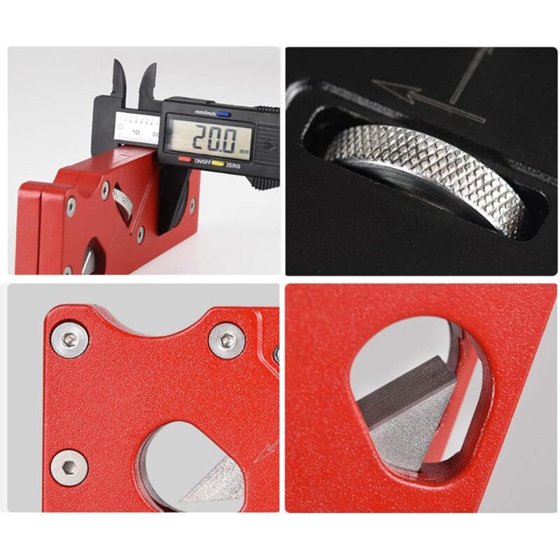Lightweight Wood Hand Planer Manual Adjustable Wood Chamfer Planer For Smoothing Contours - Red - Image 3