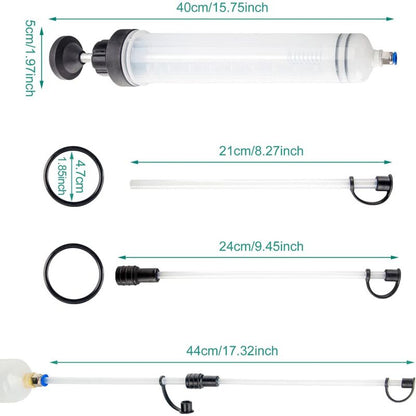 Oil Syringe 500Ml Oil Suction Syringe-Transfer Pump,Brake Fluid Syringe With Extension Tube-Drain Syringe Hand Pump - Image 2