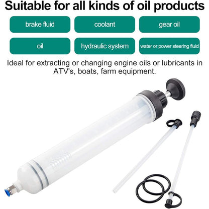Oil Syringe 500Ml Oil Suction Syringe-Transfer Pump,Brake Fluid Syringe With Extension Tube-Drain Syringe Hand Pump - Image 4