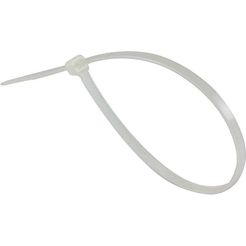 100 Pack Cable Ties, White/Natural, 370Mm X 4.8Mm, Premium Quality Plastic Cable Ties - Image 2
