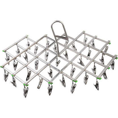 Stainless Steel Drying Racks With 35 Clothes Pegs For Socks, Shorts, Underwear And Baby Clothes