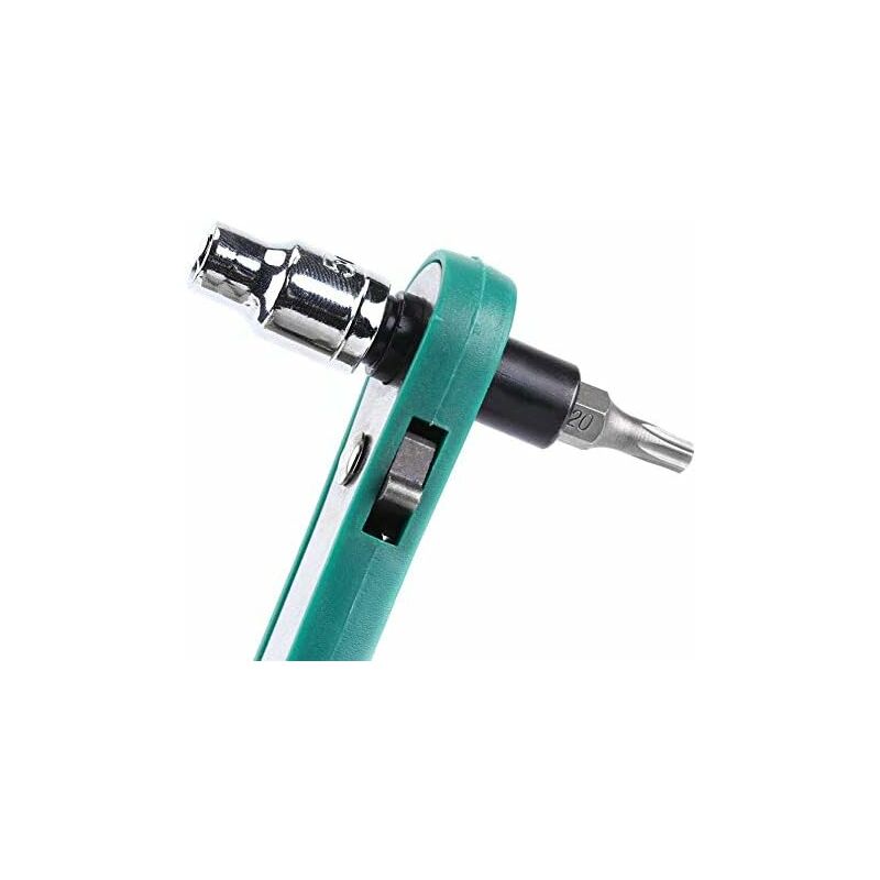 1/4" Ratcheting Angled Screwdriver Set With Right Angle Hexagon Screwdriver Bit And Sockets - Image 4