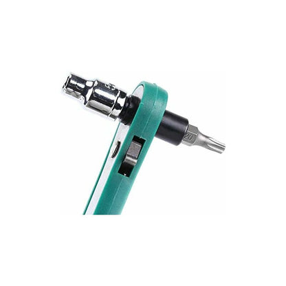 1/4" Ratcheting Angled Screwdriver Set With Right Angle Hexagon Screwdriver Bit And Sockets - Image 4