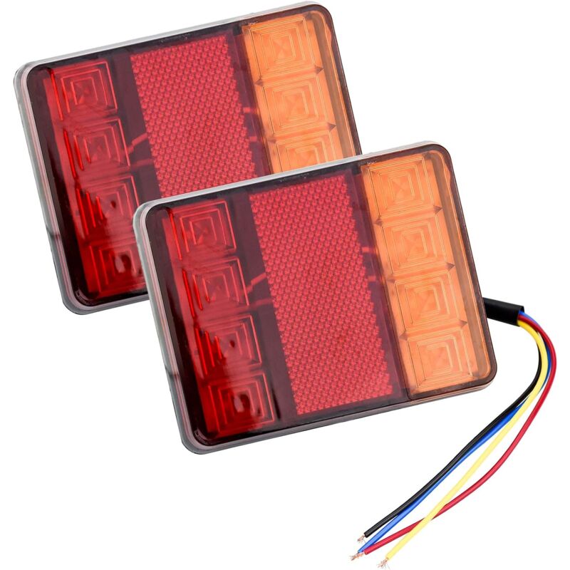 2 pcs 12V LED Tail Lights, Multifunctional Rear Lights For Tractor Truck Trailer - Image 2