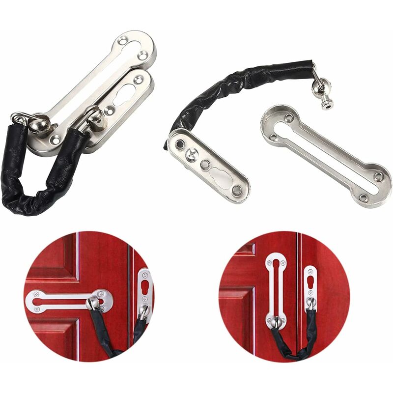Security Lock Chains Door Anti-Theft Stainless Steel Chain Lock Guard Chain Door Latch Door Chain Security Lock For - Image 2