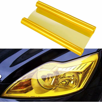 30Cm100Cm Car Fog Light Tail Light Vinyl Film Sticker (Yellow)
