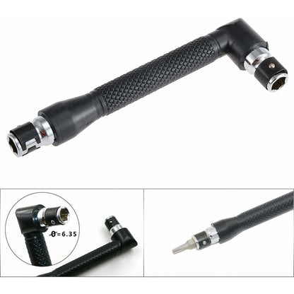L-Shaped Socket Wrench Set - 1/4" Screwdriver And Bits - L-Shaped Extension Handle - Double Head Hex Socket Wrench For - Image 4