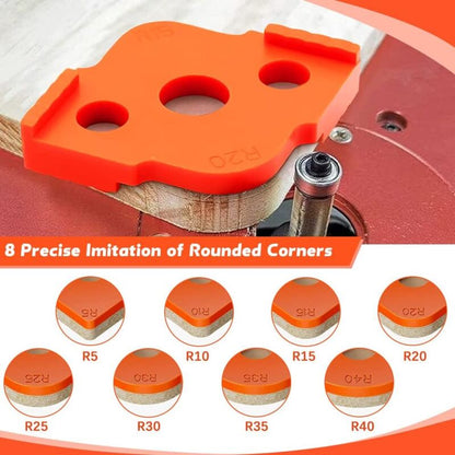 4 pcs Alloy Radius ROuter Jig, R5 - R40 Woodworking ROuter Jig On Table, Corner Radius ROuting Accessories For - Image 3
