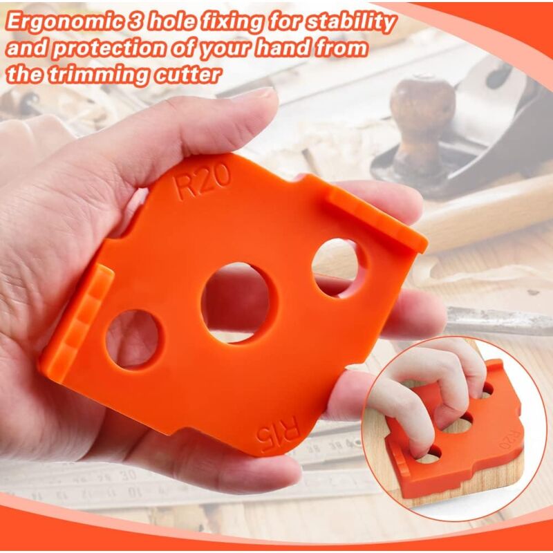 4 pcs Alloy Radius ROuter Jig, R5 - R40 Woodworking ROuter Jig On Table, Corner Radius ROuting Accessories For - Image 4