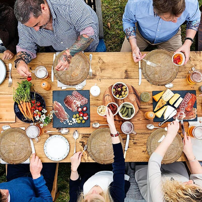 50 Pack 9" Rustic Wood Grain Paper Plates Disposable (Wood Grain 02) - Image 2