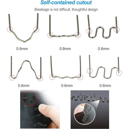 1800 pcs Tungsten Steel Hot Staples, 0.8Mm/0.6Mm Welding ROds Hot Staple Repair Welding Nail, For Car Bumper Plastic - Image 3