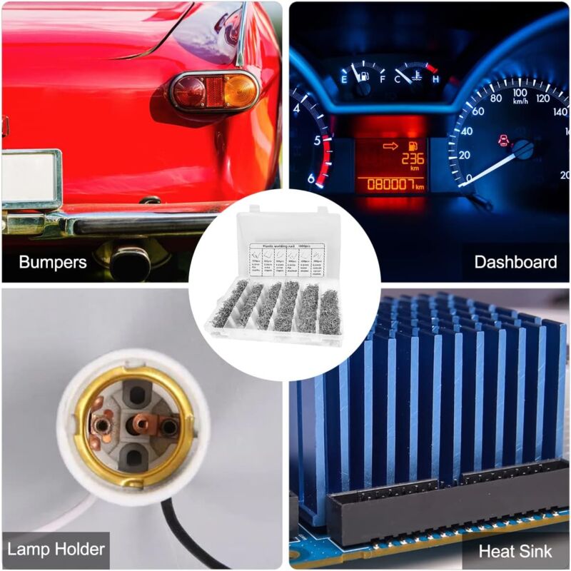 1800 pcs Tungsten Steel Hot Staples, 0.8Mm/0.6Mm Welding ROds Hot Staple Repair Welding Nail, For Car Bumper Plastic - Image 4