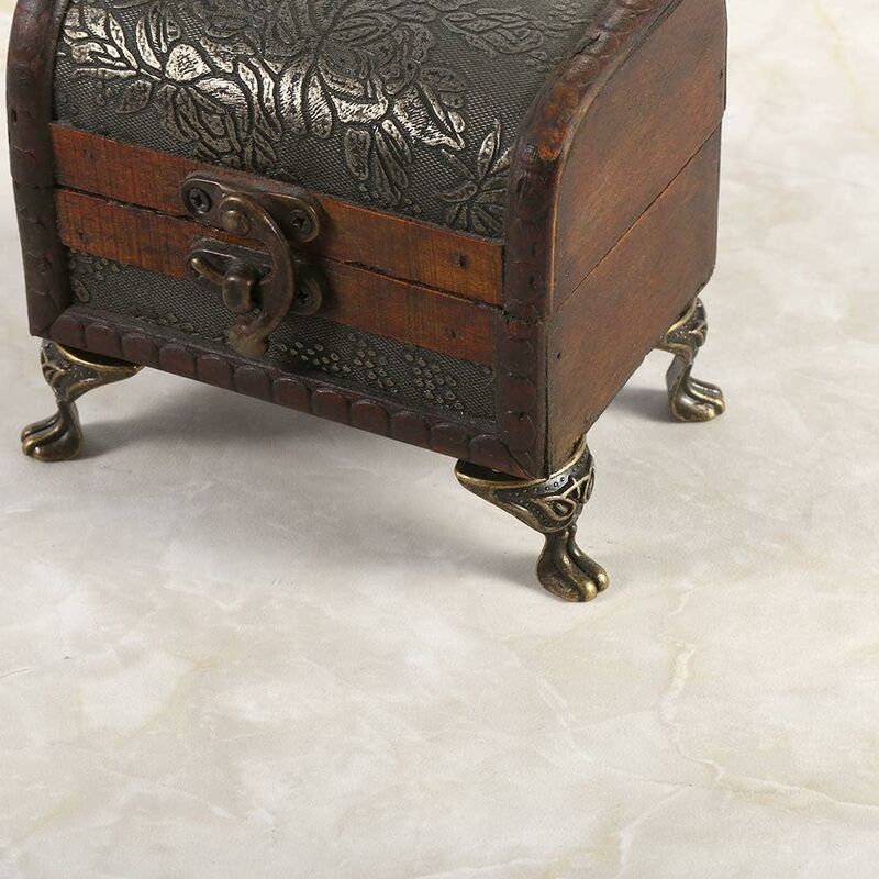4 pcs Antique Brass Jewelry Box Wooden Case Decorative Feet Legs Chest Corner Protector - Image 2