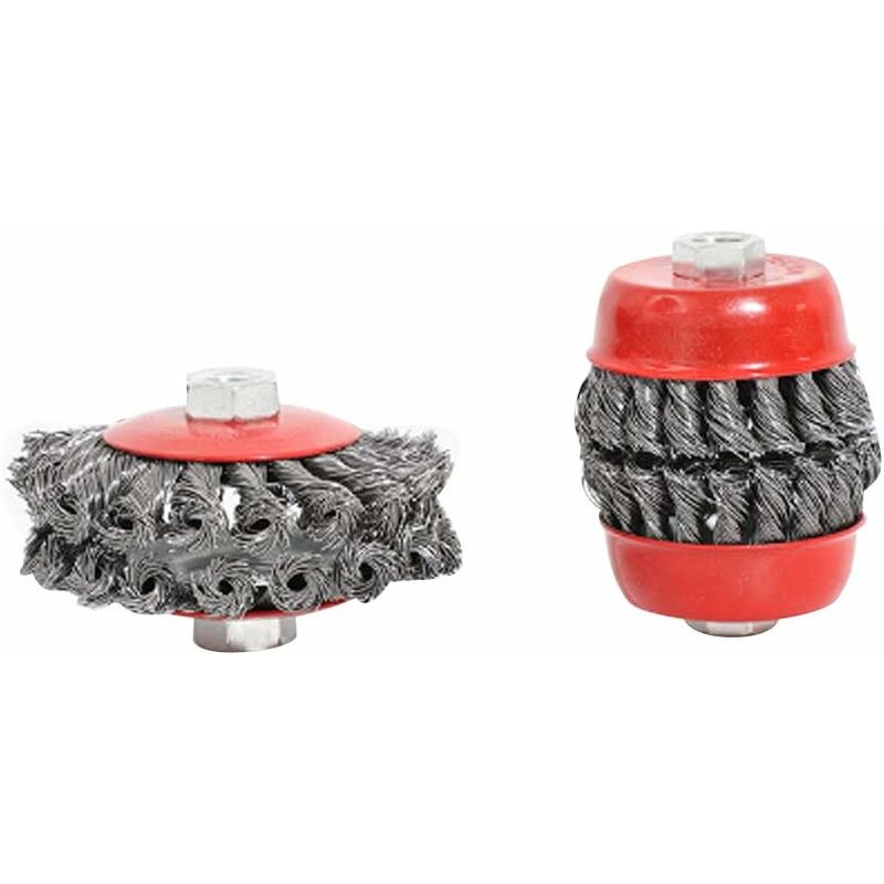Bevel Brush For Angle Grinder, Metal/Steel, Twisted Wire, Flexible, Diameter: 75 And 100 Mm, Mounting Thread: M14, 4 - Image 2