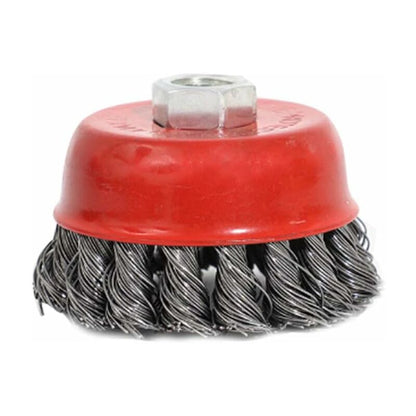 Bevel Brush For Angle Grinder, Metal/Steel, Twisted Wire, Flexible, Diameter: 75 And 100 Mm, Mounting Thread: M14, 4 - Image 3