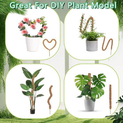 2 pcs Foldable Plant Stake, 60Cm Long Plant Stake Coco Climbing Plant Support, Climbing Plant Support For Monstera Plant - Image 2