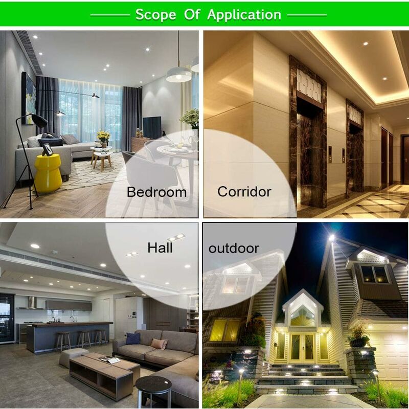 Dimmable LED Gx53 7W 85-265V Cabinet Light Die-Cast Aluminum Wall Light 4 pcs Cool White 6000K - Image 3