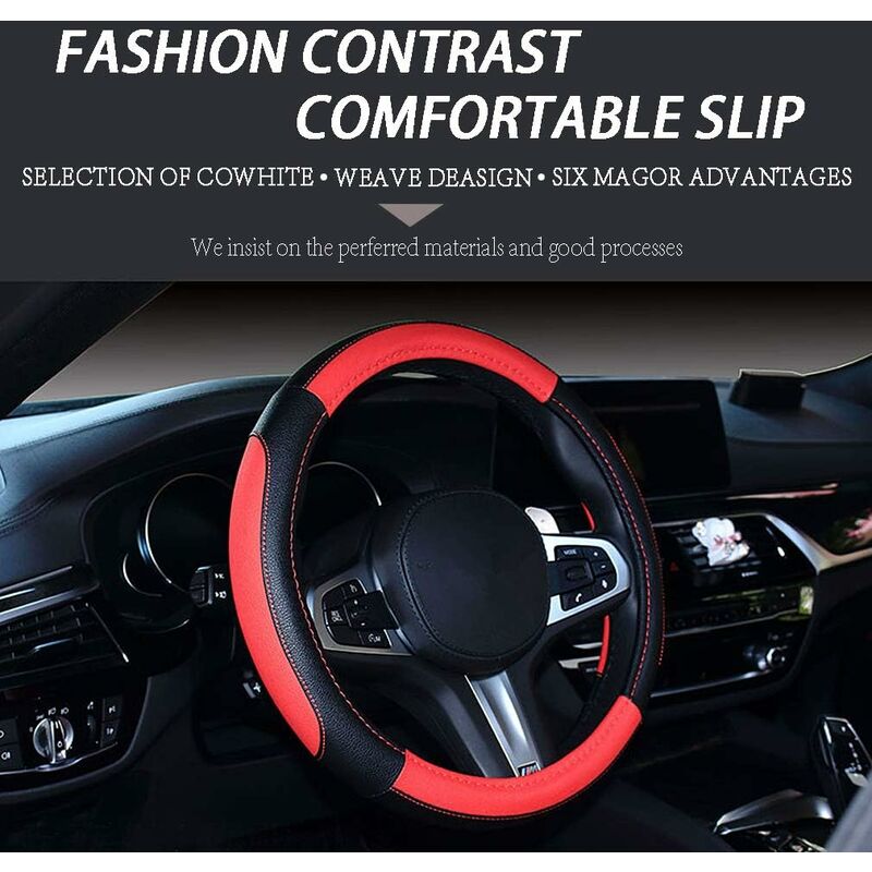 Car Steering Wheel Covers Wrap Microfiber Soft Anti-Slip Auto Steering Wheel Cover Protector Universal Car Accessories - Image 3