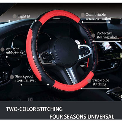 Car Steering Wheel Covers Wrap Microfiber Soft Anti-Slip Auto Steering Wheel Cover Protector Universal Car Accessories - Image 4